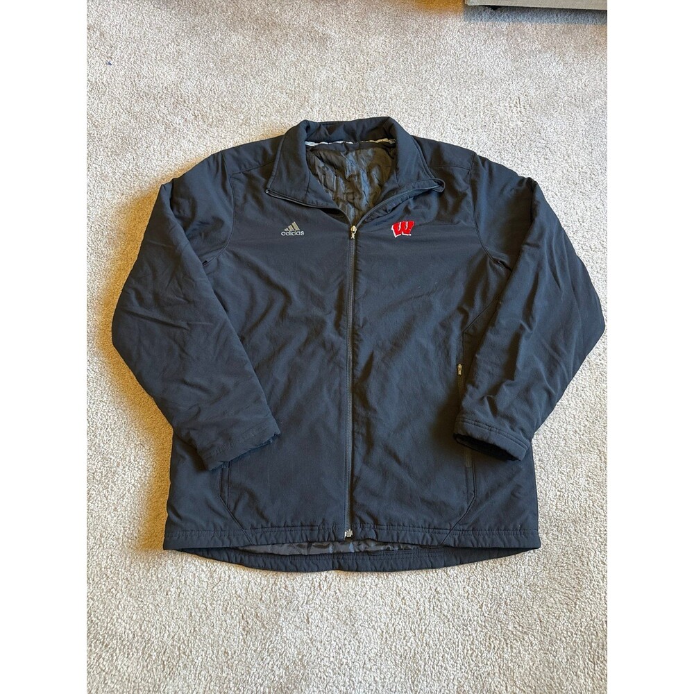 Wisconsin Badgers Men’s Zip-Up Puffy Jacket Size Large
